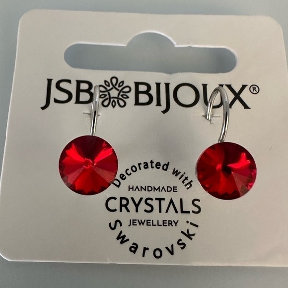 Swarovski Element round drop earrings - New - Picture 8 of 13